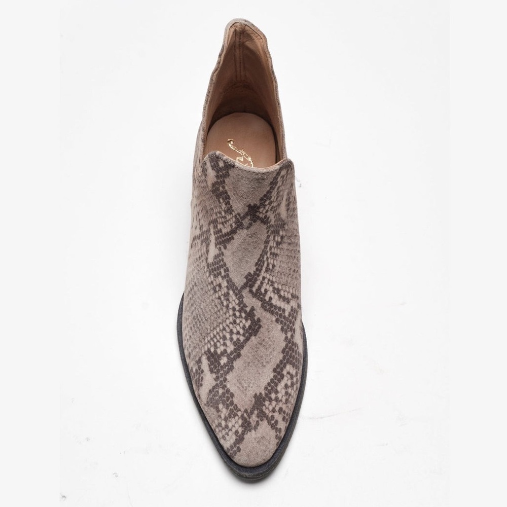 FREE PEOPLE- Leather Charm Double V Boot Snake Print, NEW - Picture 2 of 7